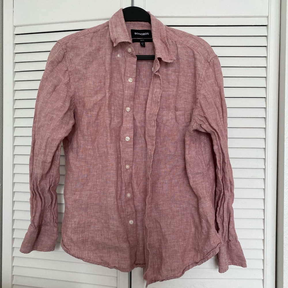 Bonobos Light Pink Slim Fit Shirt